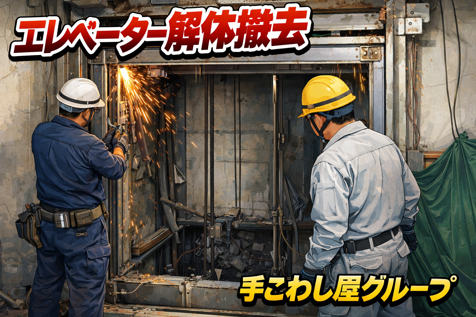 エレベーター解体撤去