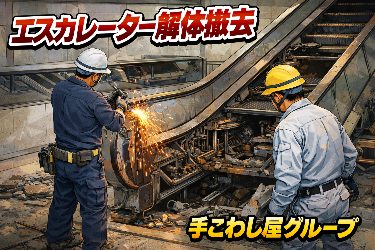 エスカレーター解体撤去