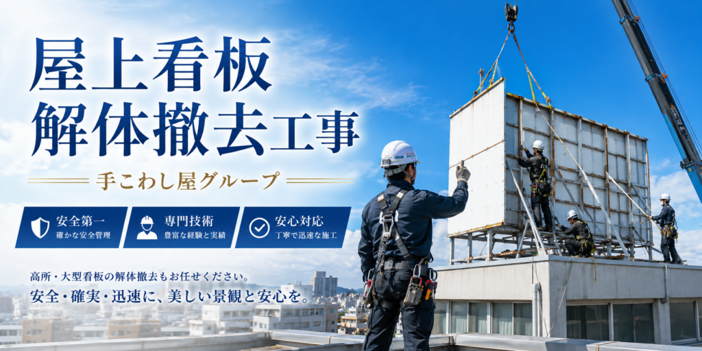 屋上看板の解体は必要？残す・下ろす・撤去で迷う前に確認すること